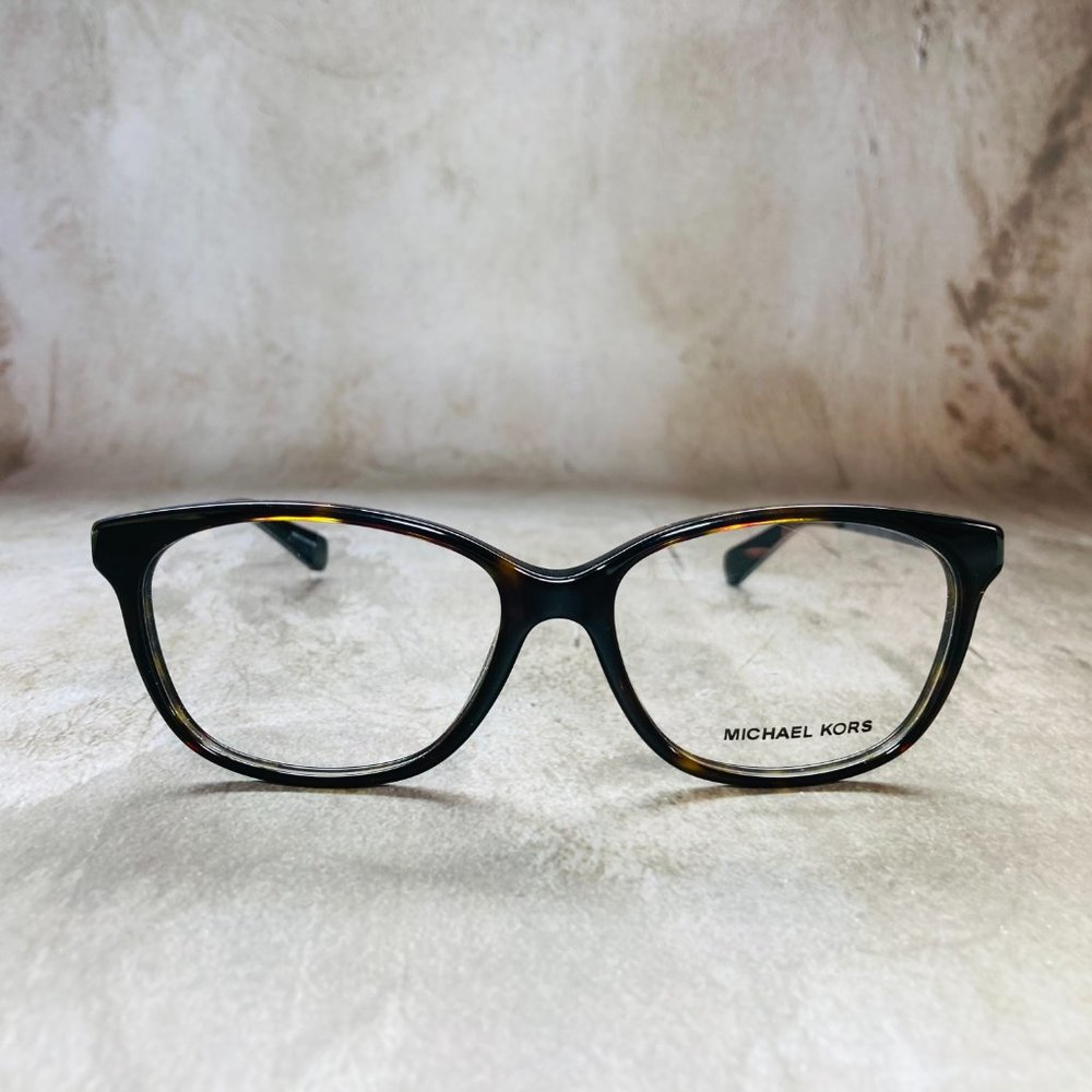 Michael Kors Rectangular Brown Eyeglasses Glasses Frames NWOT - Picture 2 of 11